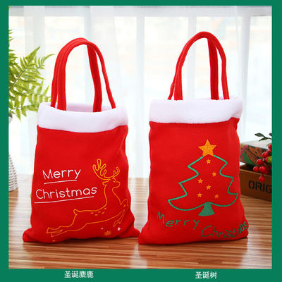 Newest Fashinable Style Red Velvet Children's Christmas Backpacks for Packing Items