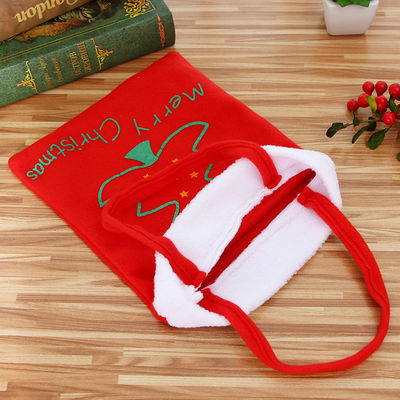 Newest Fashinable Style Red Velvet Children's Christmas Backpacks for Packing Items