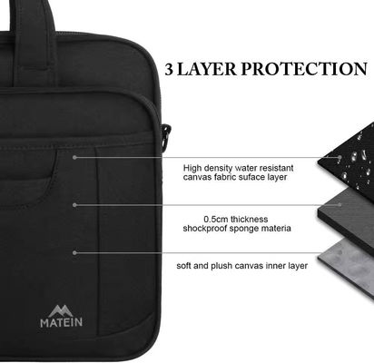 Customized Soft Bag Men Messenger Bag for Business Office Lawyer Attache Case in Black