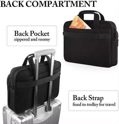 Customized Soft Bag Men Messenger Bag for Business Office Lawyer Attache Case in Black