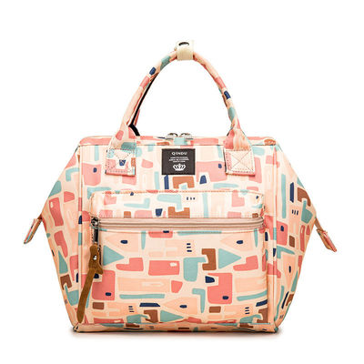 Print Pattern Nylon Lightweight Outdoor Travel Diaper Backpack Large Waterproof Diaper Bag