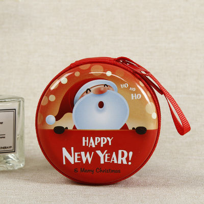 Recycled Materials Used Cute Cartoon Round Coin Holder Case for Kids Mini Coin Purse