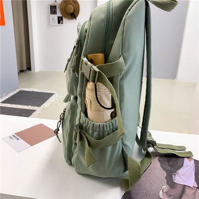 Female Primary Secondary Student Oxford Cloth Wind Backpack with Interior Compartment