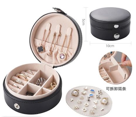 Jewellery Case Velvet Travel Jewelry Box Organizer With Customized Color For Benefit