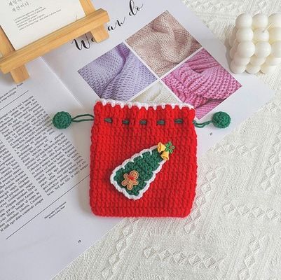Handmade Crochet Pocket Bag Bundle Santa Claus Change Bags Coin Purse Christmas Gifts