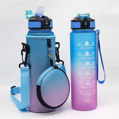 Customized Logo Neoprene Water Bottle Cooler with Adjustable Shoulder Strap and Pouch