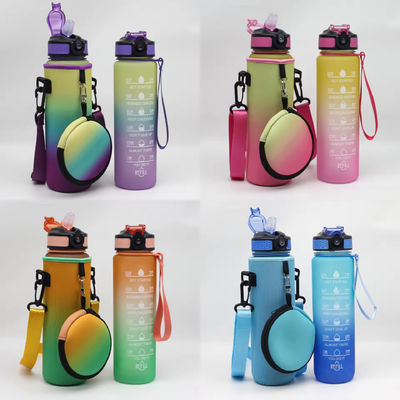 Customized Logo Neoprene Water Bottle Cooler with Adjustable Shoulder Strap and Pouch