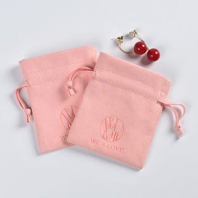 Custom Logo Small Dice Earrings Bracelets Necklaces Velvet Dust Packaging Pouch for Gift