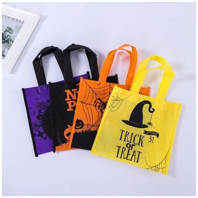Halloween Decorations Props Child Portable Pumpkin Cloth Candy Bag for Kids Party