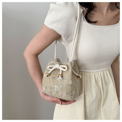 Travel Single Shoulder Crossbody Straw Bag in Customized Color for Hot Fashion Lovers