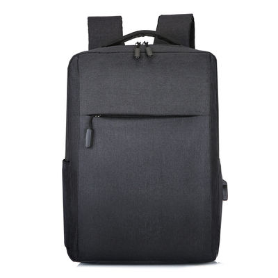 Black Custom Logo Unisex Ergonomics Anti Theft Smart Nylon Laptop Backpacks with USB