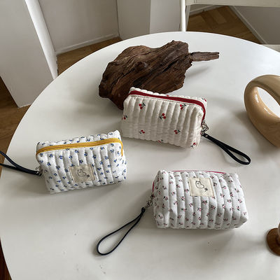 Customized Color Fashion Style Travel Makeup Bag Cotton Canvas Pouch Toiletry Case