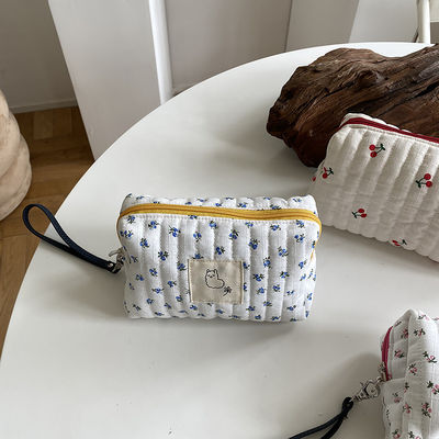 Customized Color Fashion Style Travel Makeup Bag Cotton Canvas Pouch Toiletry Case