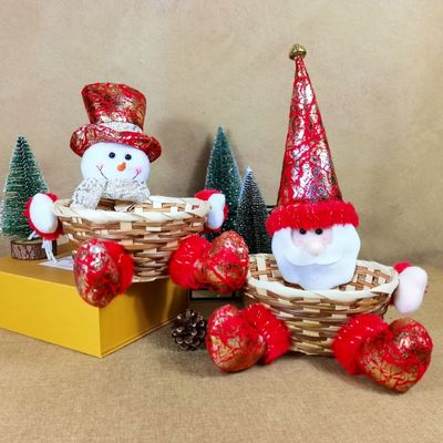 Acceptable OEM/ODM Customized Christmas Desktop Decoration Candy Basket for Home Gift