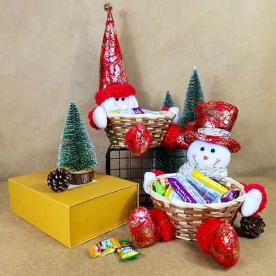 Acceptable OEM/ODM Customized Christmas Desktop Decoration Candy Basket for Home Gift
