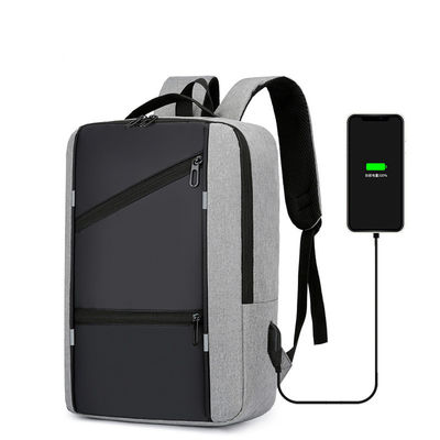 Male Customized Color Laptop Backpack with Anti-theft Design and USB Charging Port