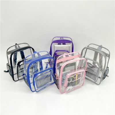 Customized Heavy Duty Transparent PVC School Backpack Bag for Transparent School Bag