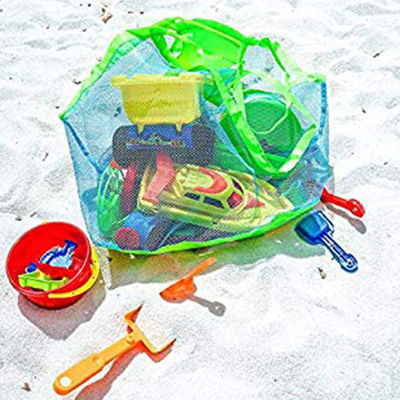 Newest Fashinable Style Kids Sand Away Foldable Beach Tote Bag Toys Storage Mesh Bag