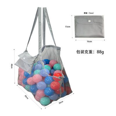 Newest Fashinable Style Kids Sand Away Foldable Beach Tote Bag Toys Storage Mesh Bag