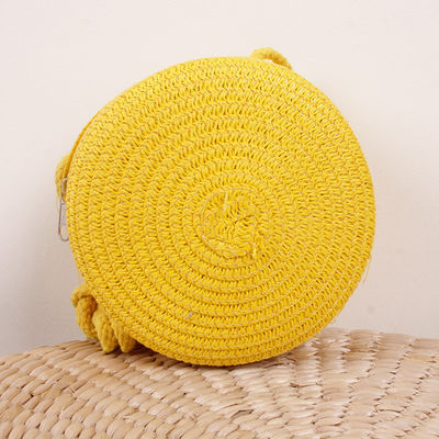 Unisex Retro Trend Beach Bag Woven Straw Handbag for Large Capacity Cross-Body Bags