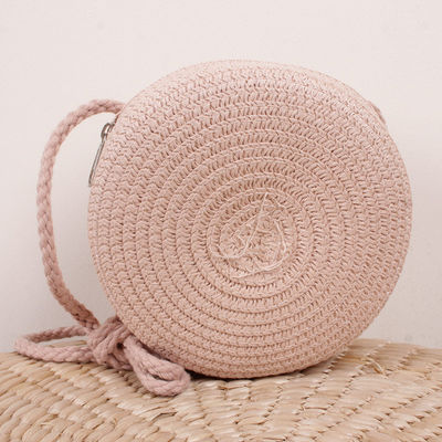 Unisex Retro Trend Beach Bag Woven Straw Handbag for Large Capacity Cross-Body Bags
