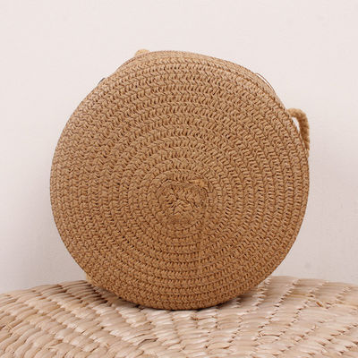 Unisex Retro Trend Beach Bag Woven Straw Handbag for Large Capacity Cross-Body Bags