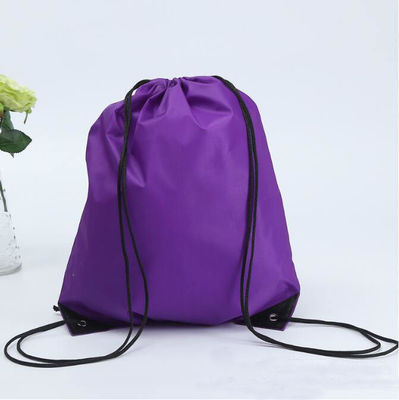 Nylon Material Colorful Drawstring Backpack Bag With Printed Logo for Daily Life