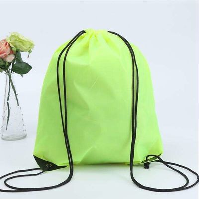 Nylon Material Colorful Drawstring Backpack Bag With Printed Logo for Daily Life