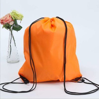 Nylon Material Colorful Drawstring Backpack Bag With Printed Logo for Daily Life