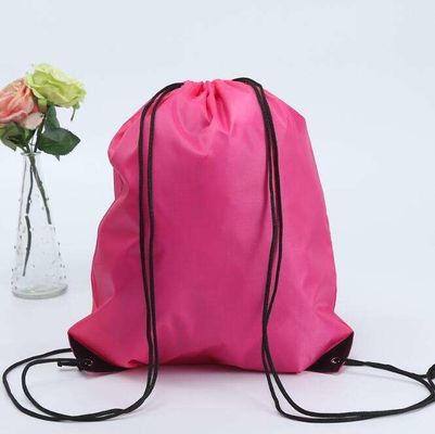 Nylon Material Colorful Drawstring Backpack Bag With Printed Logo for Daily Life