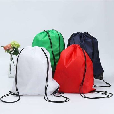 Nylon Material Colorful Drawstring Backpack Bag With Printed Logo for Daily Life