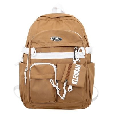 Backpack Custom Waterproof Polyester School Bag for Students Capacity Below 21 litre