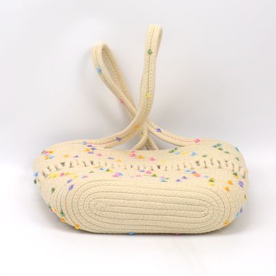 Concise Style Ladies Cotton Rope Bag Ideal for Summer Fashion and Beach Getaways