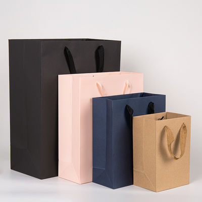 Custom Printed Logo Luxury Boutique Shopping Paper Gift Bags Customized Gift Packaging