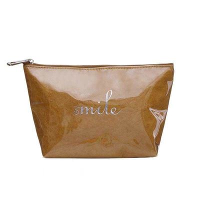 Travel-Friendly Waterproof Cosmetic Bag with Solid Pattern and Customized Color Options