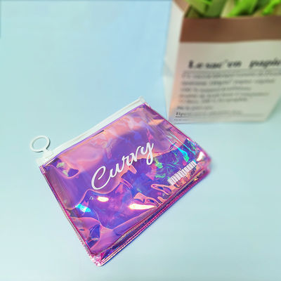 Custom Holographic TPU PVC Zipper Bag for Women Makeup Cosmetic Pouch Design