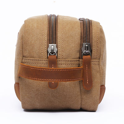 Canvas Toiletry Bag for Men Custom Beard Grooming Shaving Dopp Kit Cosmetic Travel