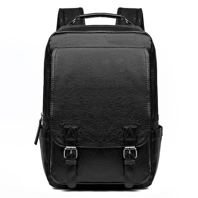 Acceptable OEM/ODM PU Leather Men's Laptop Backpack with Interior Computer Interlayer