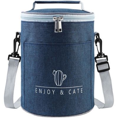 Adjustable Shoulder Strap Insulated Reusable Lunch Bag for Women Allover Print Food