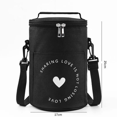 Adjustable Shoulder Strap Insulated Reusable Lunch Bag for Women Allover Print Food