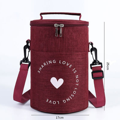 Adjustable Shoulder Strap Insulated Reusable Lunch Bag for Women Allover Print Food