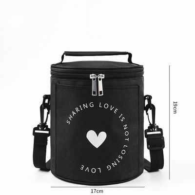 Adjustable Shoulder Strap Insulated Reusable Lunch Bag for Women Allover Print Food