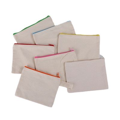 Bag Organization Made Easy with Customized Logo Natural Cotton Canvas Jewelry Pouches