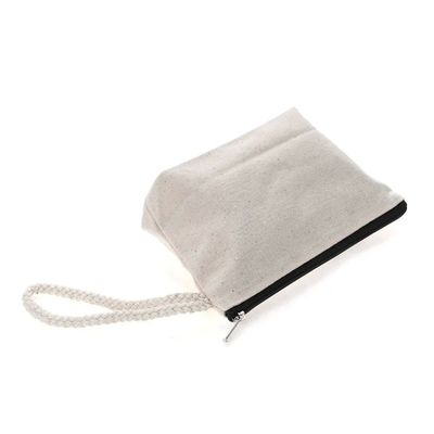 Bag Organization Made Easy with Customized Logo Natural Cotton Canvas Jewelry Pouches
