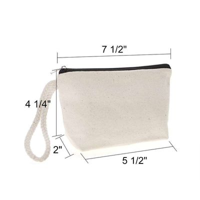 Bag Organization Made Easy with Customized Logo Natural Cotton Canvas Jewelry Pouches