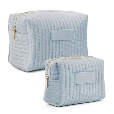 Zipper Closure Velvet Toiletry Pouch for Comfortable and Stylish Traveling Needs