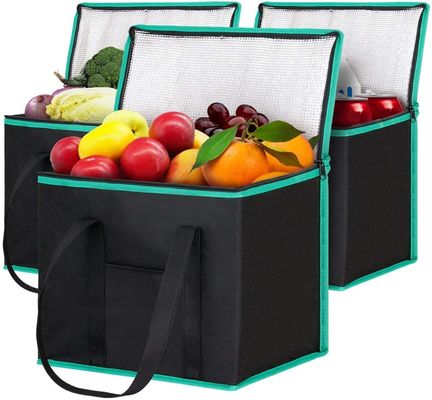 Custom Logo Insulated Tote Food Delivery Bag Customized Logo Solid Color Pattern Type