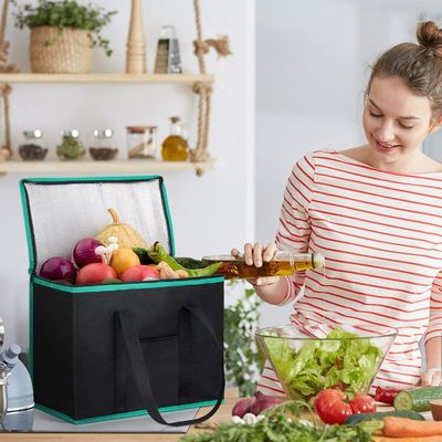 Custom Logo Insulated Tote Food Delivery Bag Customized Logo Solid Color Pattern Type
