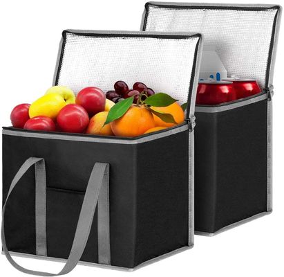 Custom Logo Insulated Tote Food Delivery Bag Customized Logo Solid Color Pattern Type