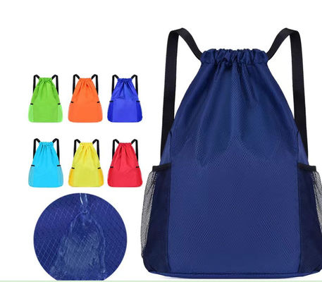 Customized Logo Accepted School Bag Drawstring Backpack for Gym Travel Beach Swimming